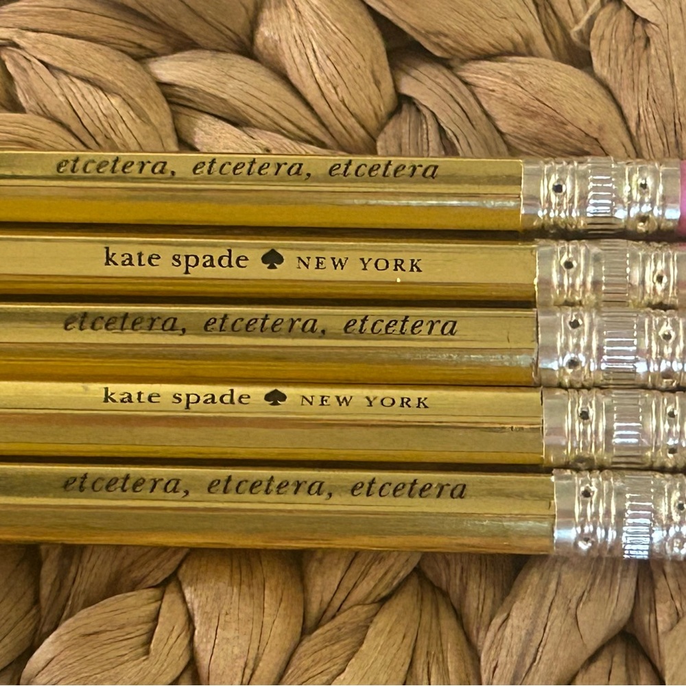 Kate Spade New York NEW Gold Pencil Set of 5 Teacher Appreciation Birthday Gift